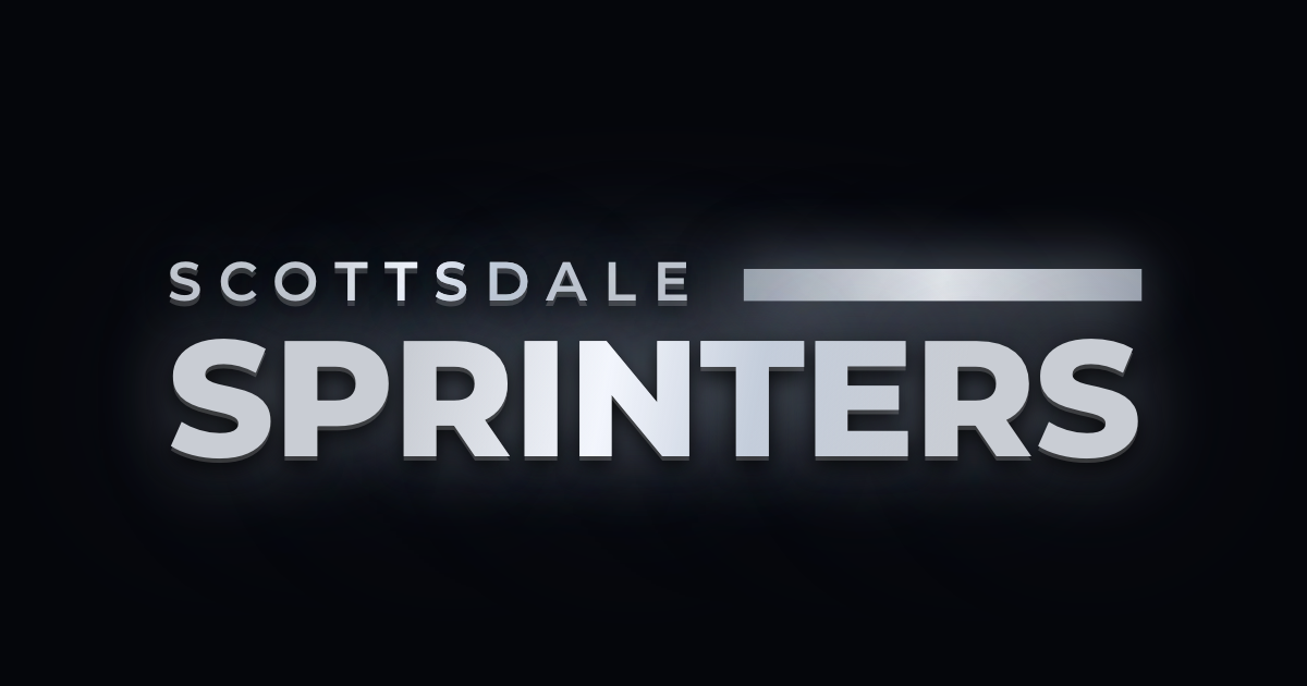 Scottsdale Sprinters wordmark on black