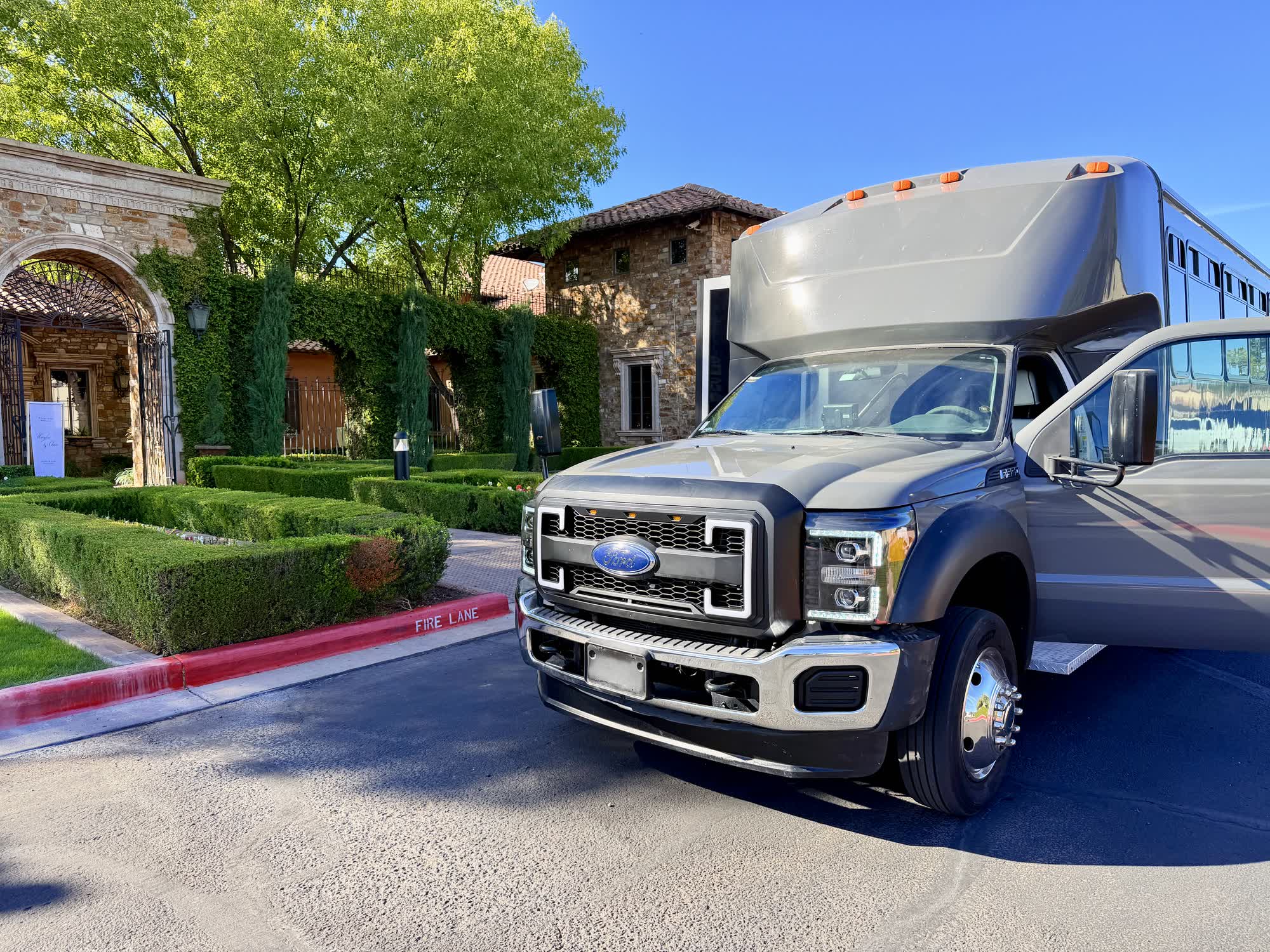 Party Bus (28 Pax) exterior, a chauffeured party bus in Phoenix